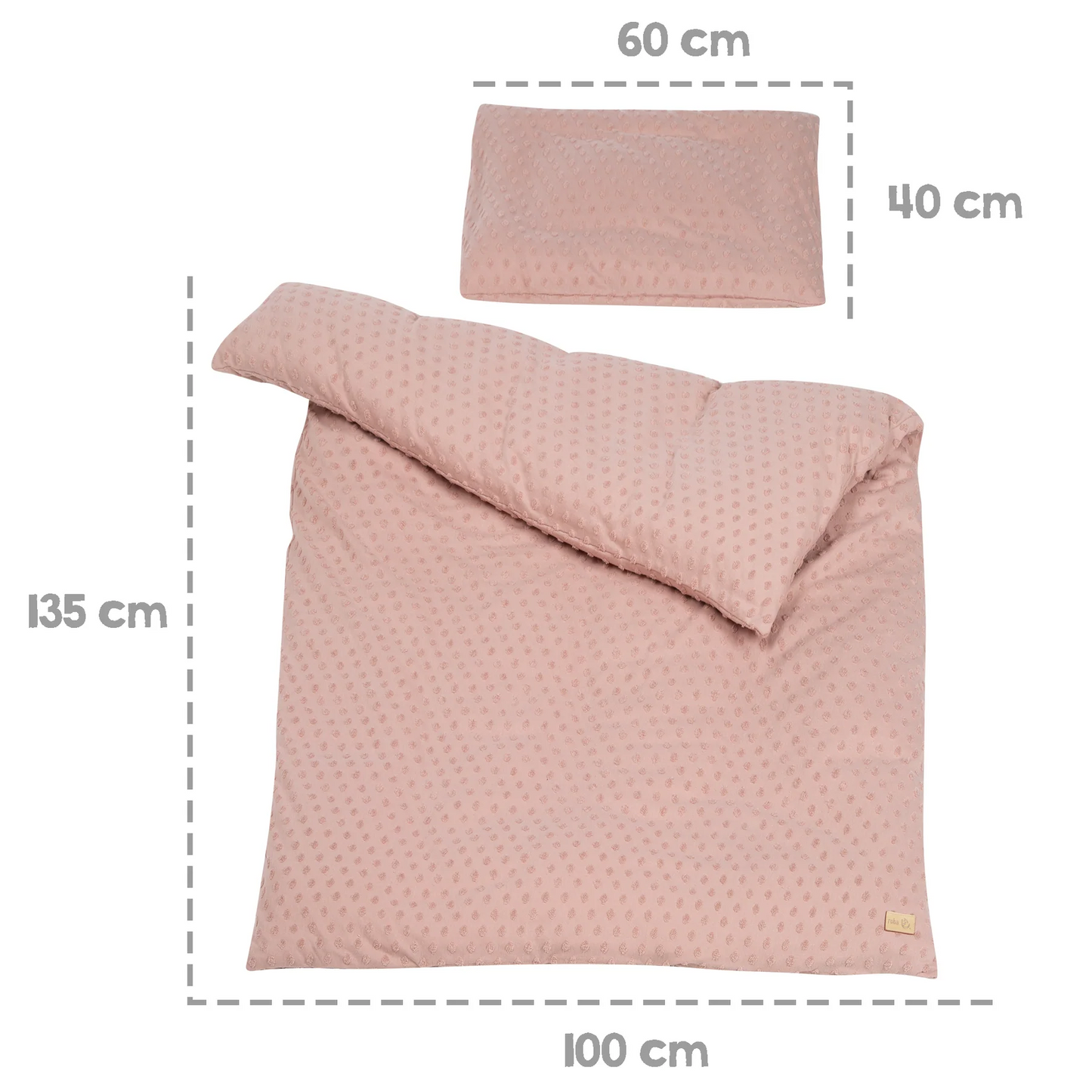 roba Organic Bettwäsche Lil Planet, 2-teilig, rosa/mauve, 100 x 135 cm, Jersey